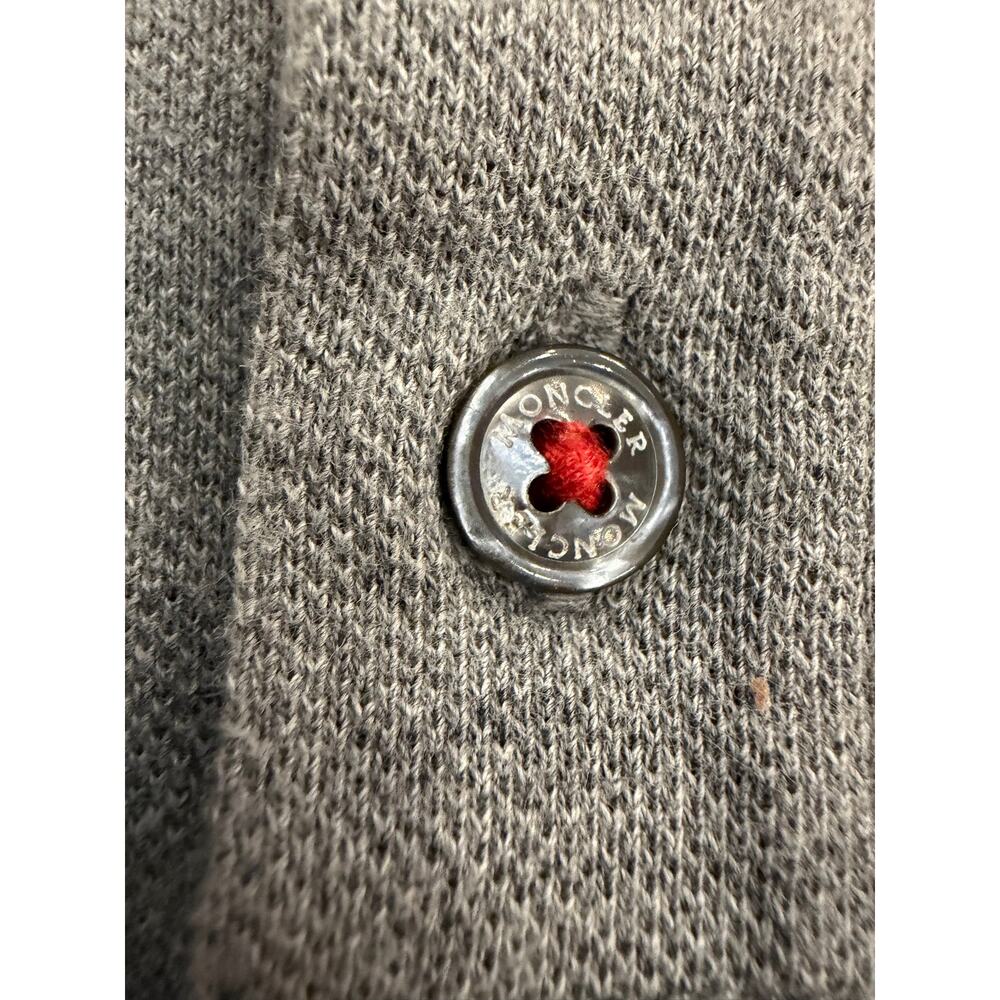 Moncler Gray Polo Shirt (Tagged L) Fits Like S/M - Picture 3 of 8